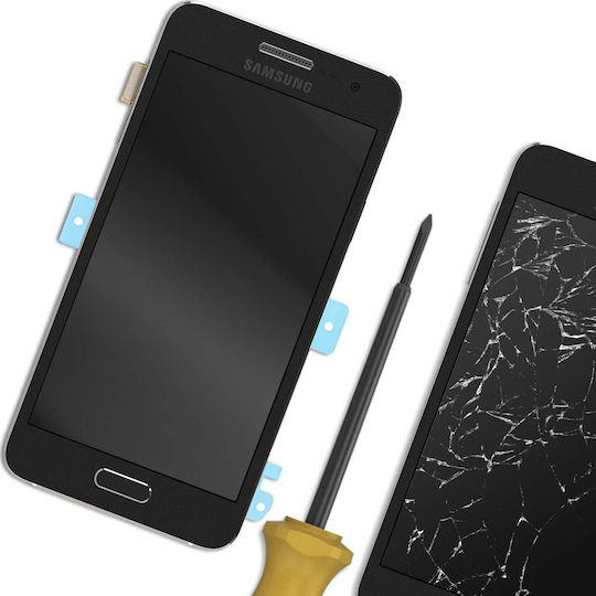 Clappio OLED Bildschirm Vollbild mit Touch Galaxy A5 2017 A520F Ribbon Connector Schwarz