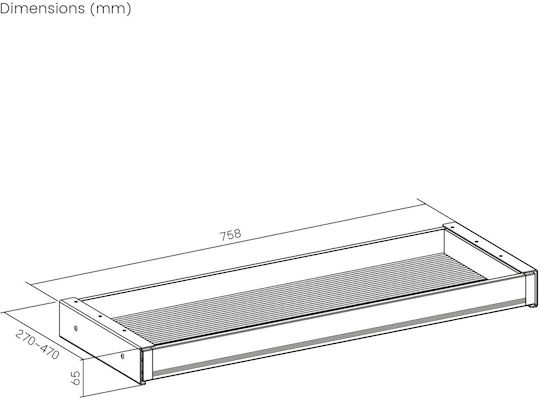 Ergo Office Plastic Sertar de birou Alb