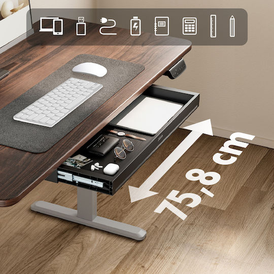 Ergo Office Πλαστικό Συρταράκι Γραφείου Μαύρο
