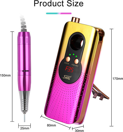 SML Nail Drill Battery 30W with 35000 Rotations per Minute