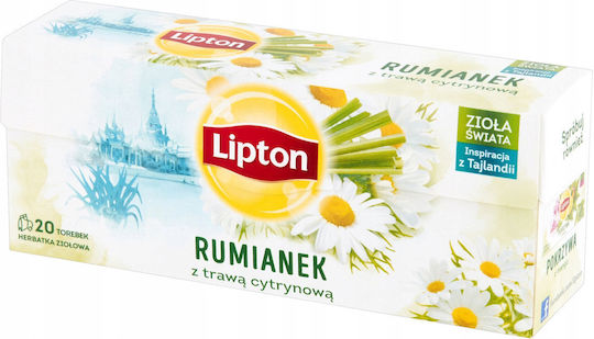 Lipton Ceai Herbal Mușețel Lemongrass 20 Plicuri