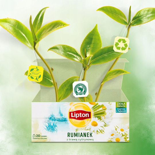 Lipton Ceai Herbal Mușețel Lemongrass 20 Plicuri