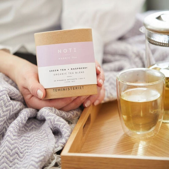 Teministeriet Note Green Tea Raspberry Organic Tea 20 Bags