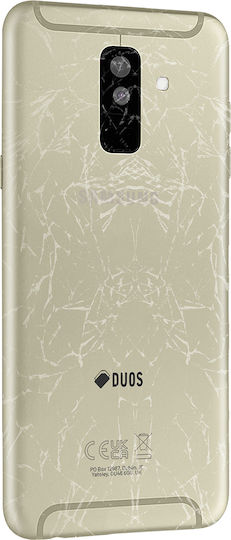 Samsung Original Battery Cover Galaxy A6 Plus Integrated Adhesive Gold