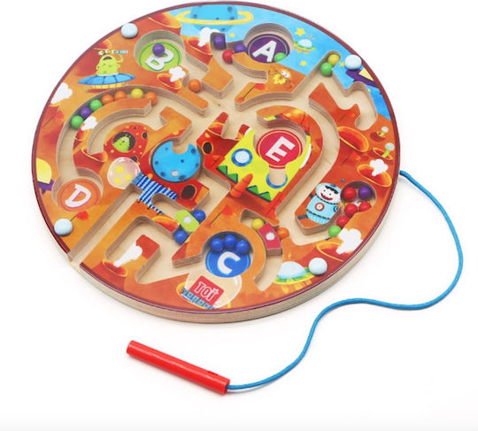 Toi-Toys Labyrinth Magnetisches Labyrinth aus Holz für 36++ Monate