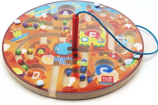 Toi-Toys Labyrinth Magnetisches Labyrinth aus Holz für 36++ Monate
