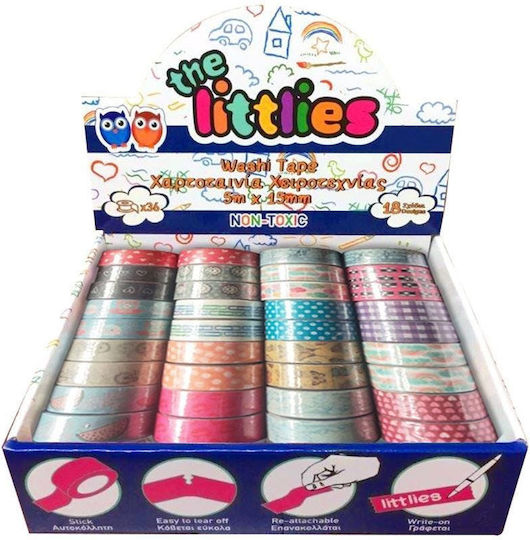 The Littlies Αυτοκόλλητη Ταινία Διακόσμησης Αυτοκόλλητη Χαρτoταινία Χειροτεχνίας 1τμχ 15μμ. x 5μ.