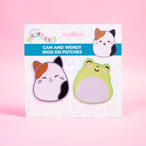 Fizz Squishmallows Cam & Wendy Iron On Badges Cdu 350123