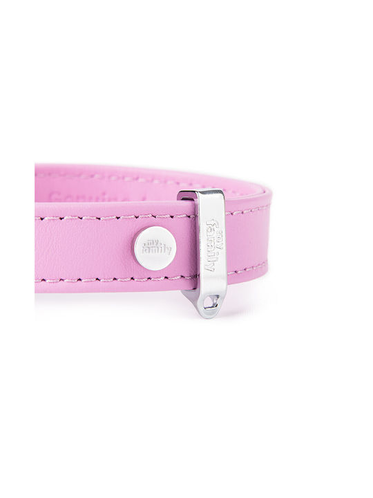 Leder Hundehalsband My Family Wisteria Hermitage Rosa Mittel