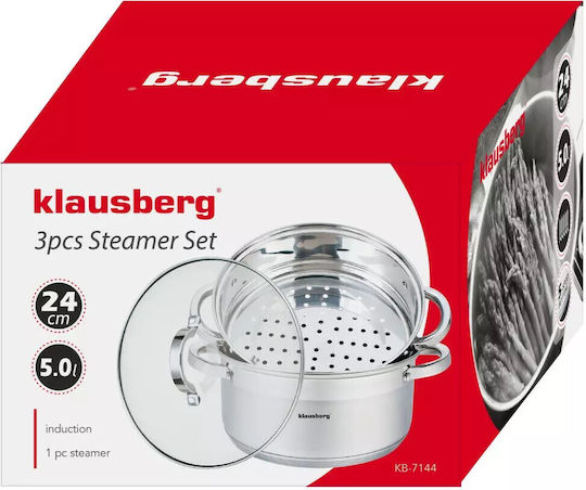 Klausberg Deep Stainless Steel Pot 5lt / 24cm