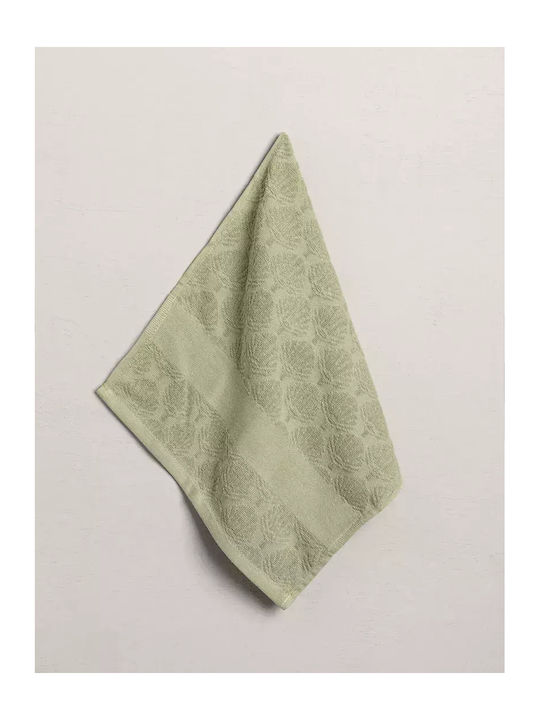 Nima Messy Towel from 100% Cotton in Green Color 40x60cm