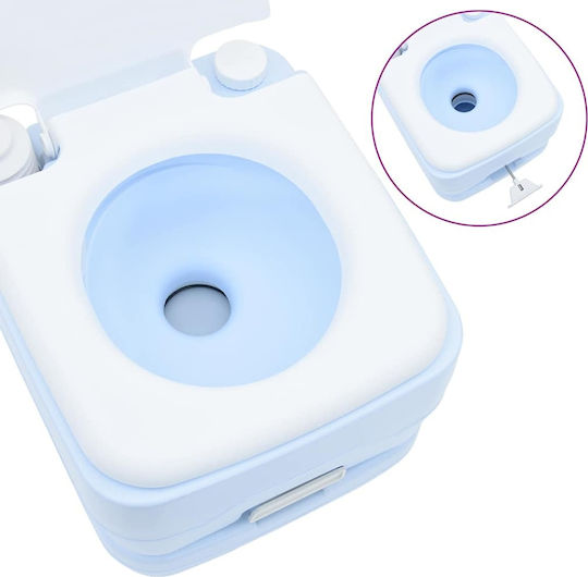 vidaXL Toilet Set 2 pcs Blue and White