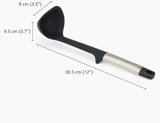 Joseph Joseph Βαθιά Κουτάλα Σούπας Ανοξείδωτη Μαύρη 9.5cm