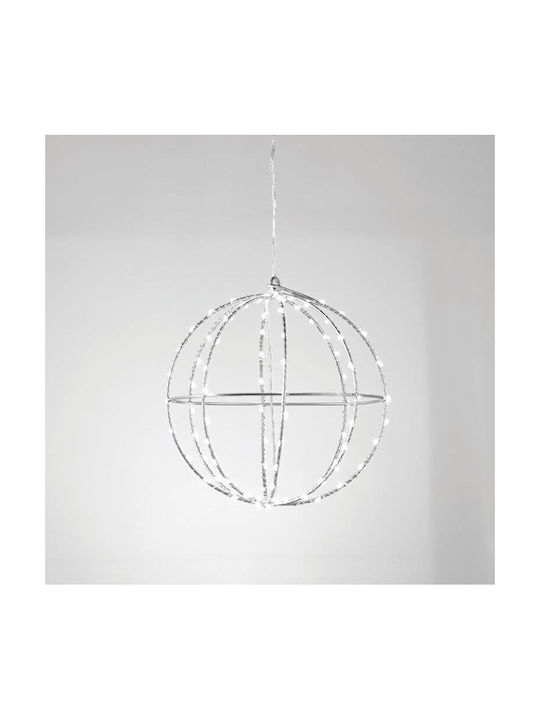 Aca "d40cm Silver Ball" 240 Mini LED Lights CW Silver Copper Wire Adapter 4.5VDC IP44 3m Transparent Cable