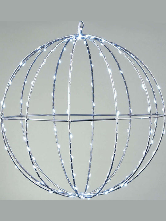 Aca "20cm Silver Ball" 96 Mini LED Lights CW Silver Copper Wire Adapter 4.5VDC IP44 3m Transparent Cable