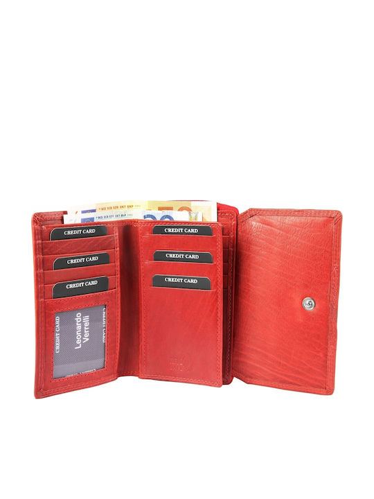 Leather Women's Wallet Classic with RFID Red