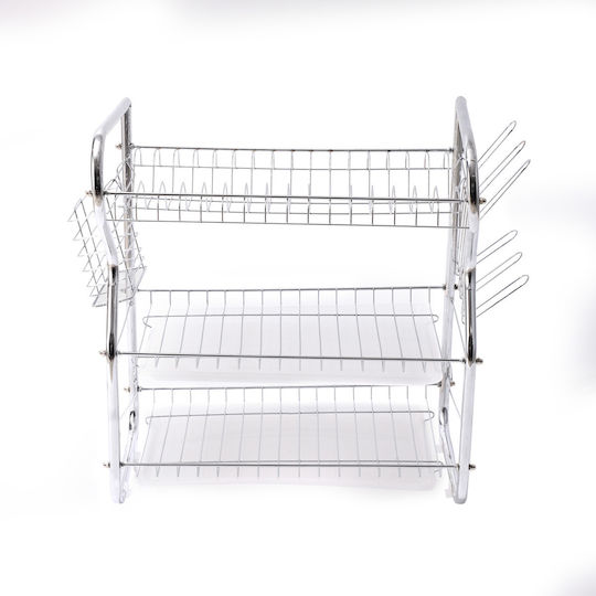 Rosberg Metallisches Silber Geschirrabtropfer & Abtropfgitter 43x24x45cm Rosberg Metallisches Silber Geschirrabtropfer & Abtropfgitter 43x24x45cm