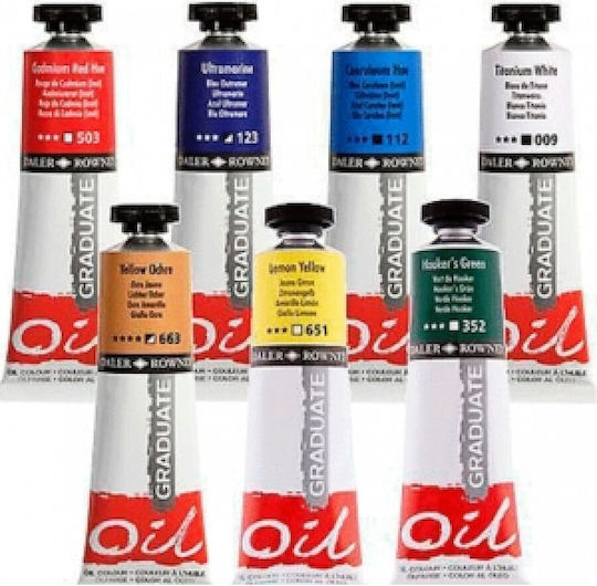 Daler Rowney Graduate Oil Oil Colour Ivory Black 034 38ml