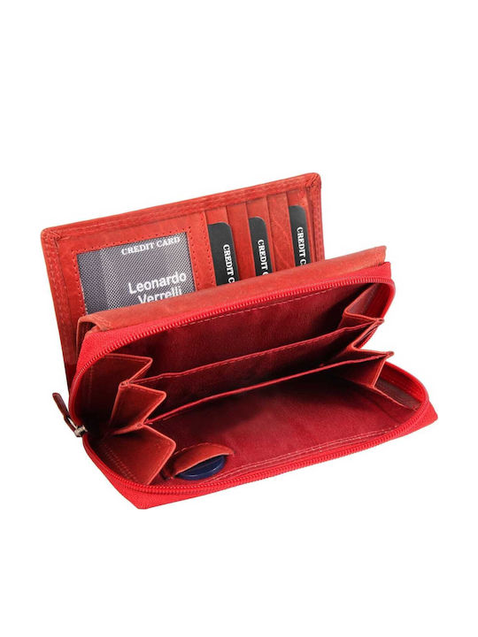 Leather Women's Wallet Classic with RFID Red