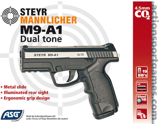 Asg CO2 Air Pistol Steyr M9-A1 Dual-tone 4.5mm