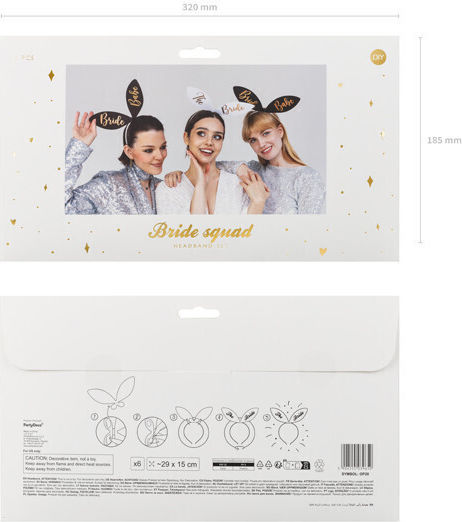 PartyDeco "bride Banner για Party σε Ροζ χρώμα 15εκ.