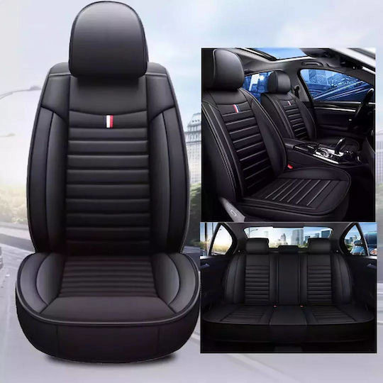 Waterproof Car Seat Covers Set 11 Pieces Leatherette Black 000.230.16028