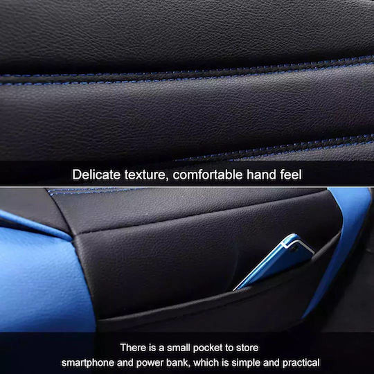 Waterproof Car Seat Covers Set 11 Pieces Leatherette Black 000.230.16029