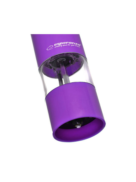 Esperanza Malabara Electric Set Spice Mills made of Plastic in Purple Color 23cm 1pcs
