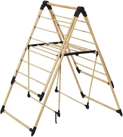 Folding Floor Metallic Clothes Drying Rack with 13m Hanging Length