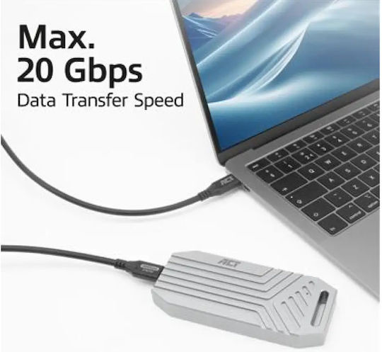 Act Ac7420 Кабел USB-C M към USB-C M 0.5m 240W Черен