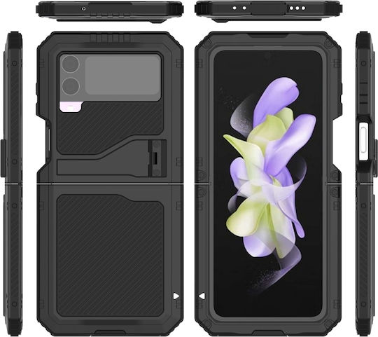 Redpepper IP68 360 Full Cover Μεταλλικό Αδιάβροχο Μαύρο (Galaxy Z Flip4)