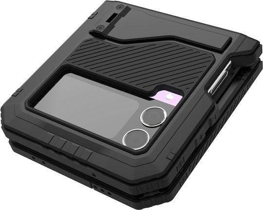 Redpepper IP68 360 Full Cover Μεταλλικό Αδιάβροχο Μαύρο (Galaxy Z Flip4)