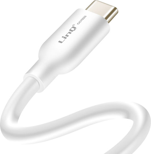 Linq Usb-c To Usb-c 4a Power Delivery 80w Cable In Flexible Silicone 1.2m White