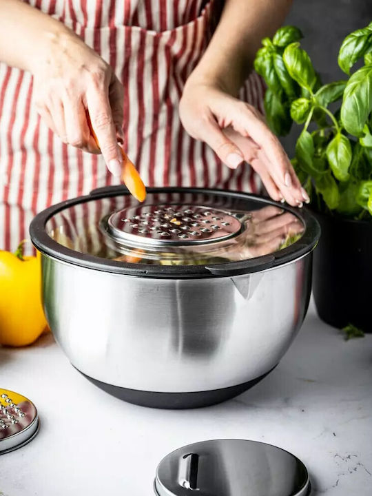 KING Hoff Inox Salad Bowl Silver