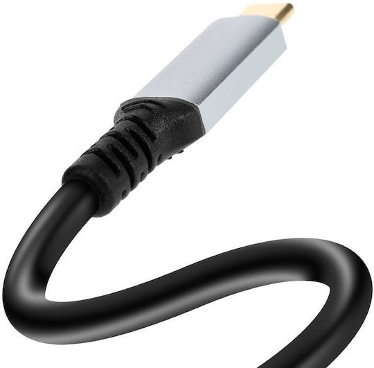 Linq Displayport Zu Usb-c Video Kabel 4k 60hz 1.8m Pc Tablet Schwarz