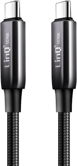 Linq USB-C to USB-C Cable 4A Power Delivery 80W Durable Braided Nylon 1.2m Black