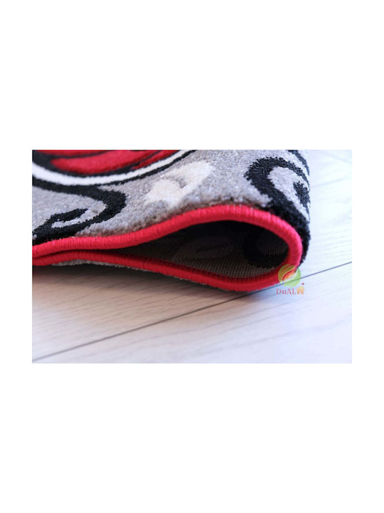 Anti-slip Rug Rectangular Red