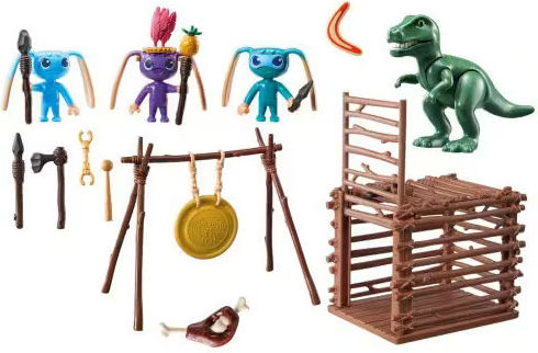 Playmobil Super4 Alien Warrior with T-Rex Trap for 5+ years years old