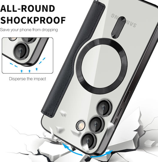 Techsuit Buchen Sie Silikon Schwarz (Galaxy S24 FE)
