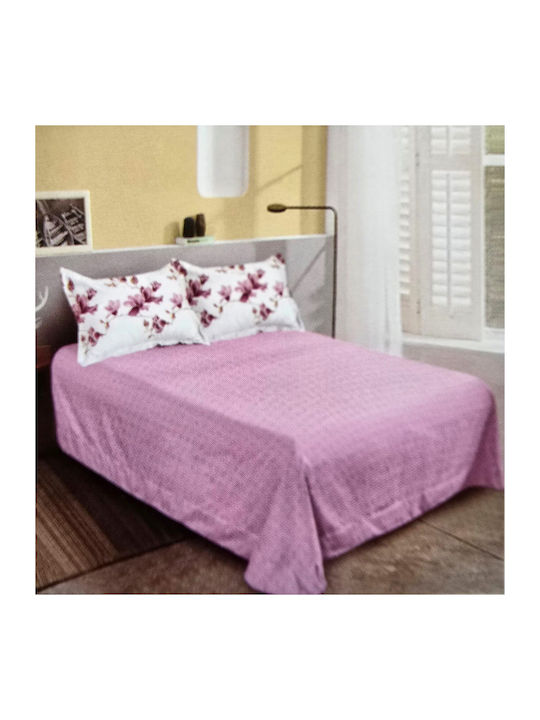 Kotonia Home Duvet Cover Set Double with 4 Pillowcases & 1 Sheet 200x230 Yoyo Floral