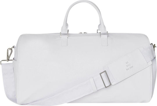 Sprayground Duffle Sack Voyage White made of Artificial Leather L50xW25xH27cm