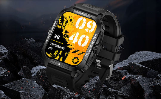 Colmi P76 Smartwatch Cu Palarograf Negru Și Portocaliu Large