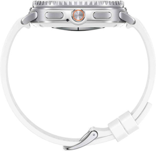 Samsung Galaxy Watch8 Classic Stainless Steel 46mm Waterproof with eSIM and Heart Rate Monitor (White)