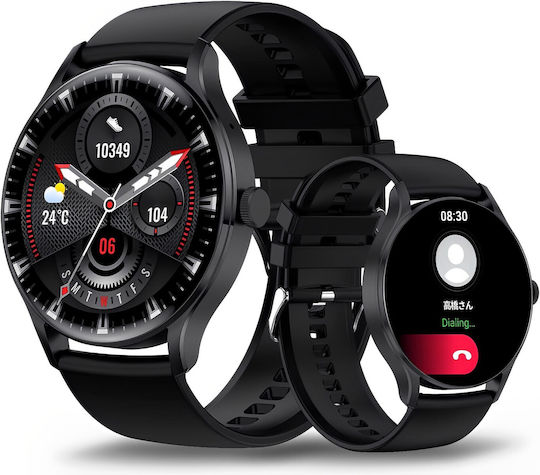 Ceas Inteligent Avatar Fashion Brățară Fitness Idealstore Ecran Tactil Complet HD 1.28 Asistent Vocal Apel Bluetooth Apelare Control Acces NFC Android-iOS Monitorizare SpO2 Ritm Cardiac Somn Multi-sport Baterie de Lungă Durată Ediția Neagră
