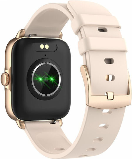 Techno Gold Smartwatch Idealstore Full Hd 1.7 Inch Screen 280x280 Resolution Blood Pressure Heart Rate Monitoring Ip67 Water Resistant Bluetooth Call Answering Multi-sport Mode Android Ios Operating System