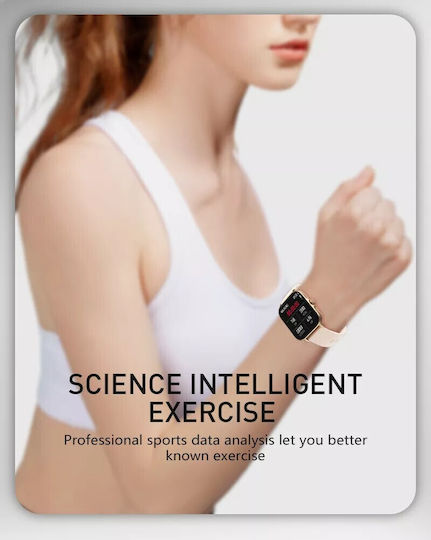 Techno Gold Smartwatch Idealstore Full Hd 1.7 Inch Screen 280x280 Resolution Blood Pressure Heart Rate Monitoring Ip67 Water Resistant Bluetooth Call Answering Multi-sport Mode Android Ios Operating System