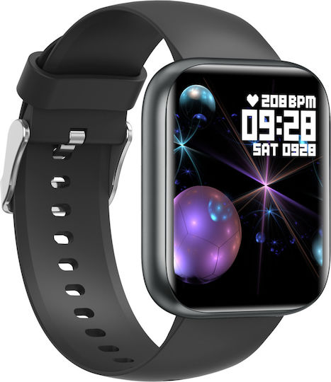 TrendFIT PRO Aluminium Smartwatch with Heart Rate Monitor (Black)