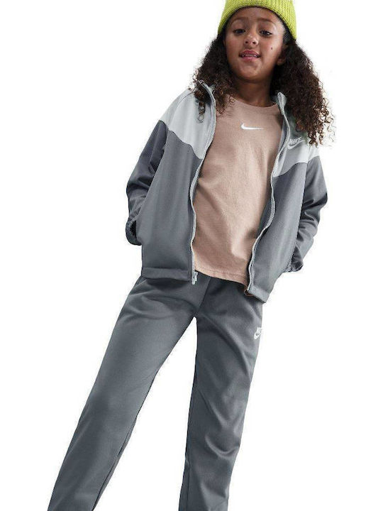Παιδικό Σετ Φόρμας Dri-Fit Smoke Grey / White 2τμχ NSW
