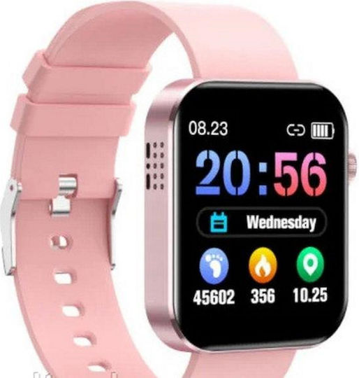 Smartwatch Intelligente Klasse Kollektion Kn200 Idealstore Voll-Touchscreen 1,72 Zoll Bluetooth Anruf SMS Android-iOS Herzfrequenzuhr Kalorien Distanz Schrittzähler Blutdruck IP68 Finde Armband-Telefon Rosa
