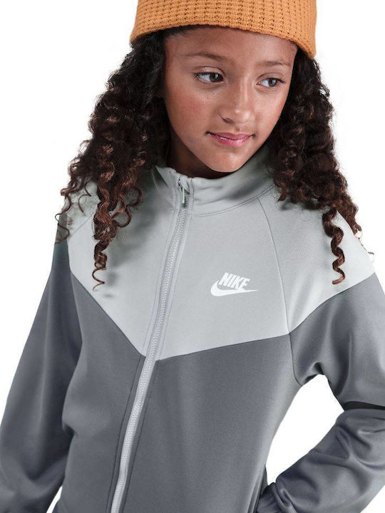 Παιδικό Σετ Φόρμας Dri-Fit Smoke Grey / White 2τμχ NSW